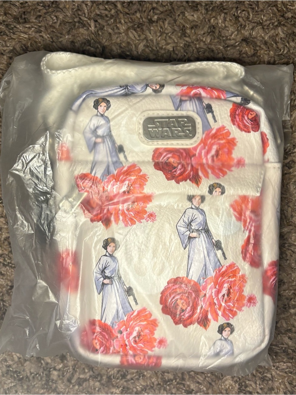 Buckle-Down Star Wars Princess Leia Floral Crossbody Bag NWT